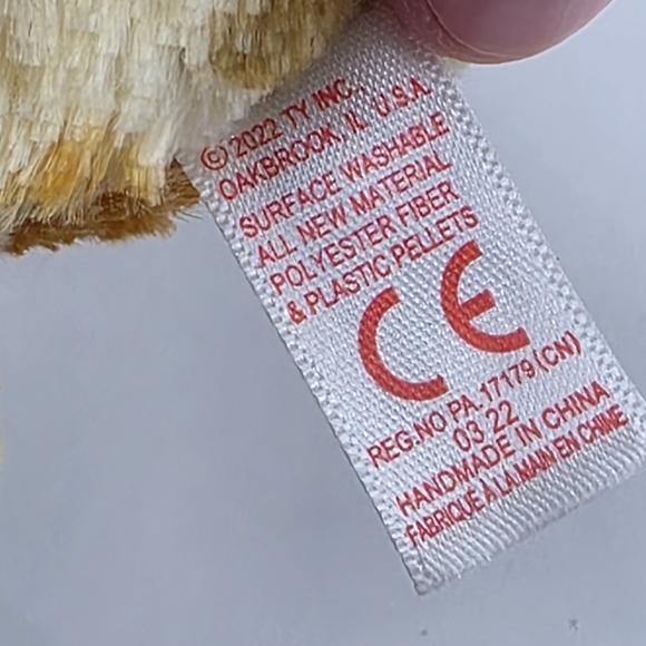 Ty Beanie Boos Stilts the Tan Spotted Giraffe Stuffed Animal Plush - Picture 7 of 8